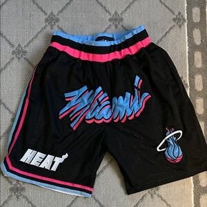Vintage Miami Heat Just Don Vice Retro Embroidered Shorts